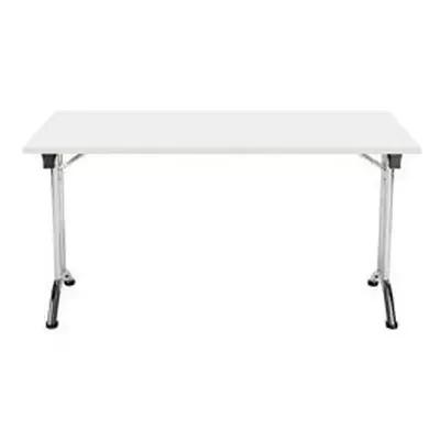 Allegro Folding Table 1400x800 Chrome Frame White top Ref OUFT1480CRWH