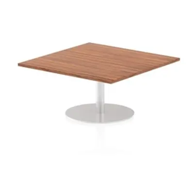 Italia 1000mm Poseur Square Table Walnut Top 475mm High Leg