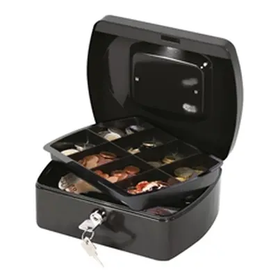 Q-Connect Cash Box 8 Inch Black Ref KF02602