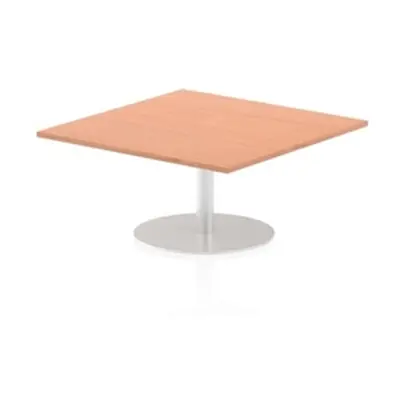 Italia 1000mm Poseur Square Table Beech Top 475mm High Leg