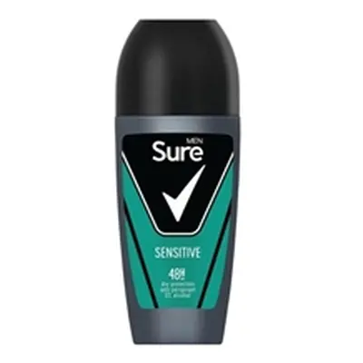 Sure Men Roll On Anti-Perspirant 48h Sensitive 50ml (Pack of 6)