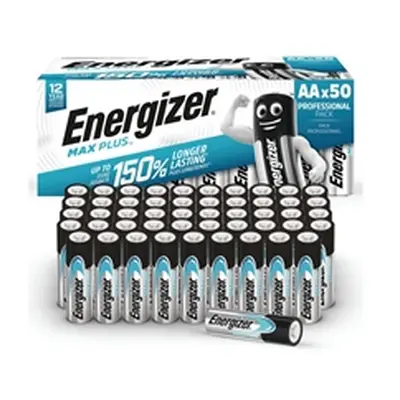 Energizer Max Plus AA Alkaline Batteries (Pack of 50) E303865500