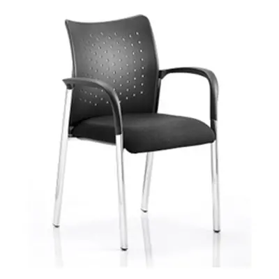 Academy Visitor Chair Black With Arms - BR000010