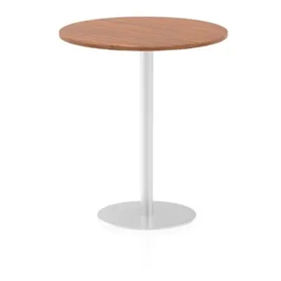 Italia 1000mm Poseur Round Table Walnut Top 1145mm High Leg