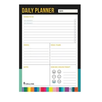 Collins Edge Rainbow Daily Planner Desk Pad 60 Sheets A5 ED15U1.99