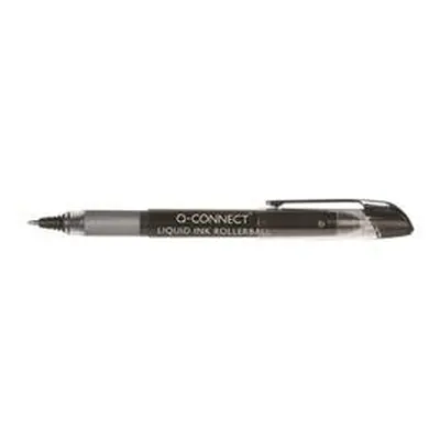 Q-Connect Liquid Ink Rollerball Pen Fine Black (Pack of 10) - KF50139