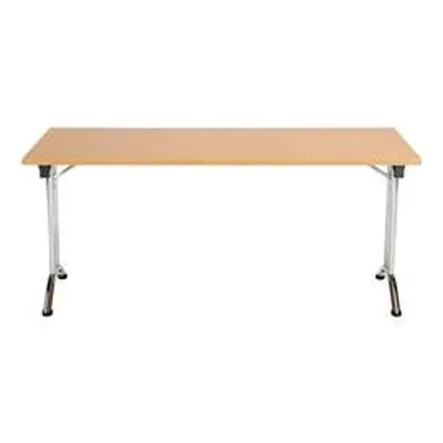 Allegro Folding Table 1600x800 Chrome Frame Beech top OUFT1680CRBE2