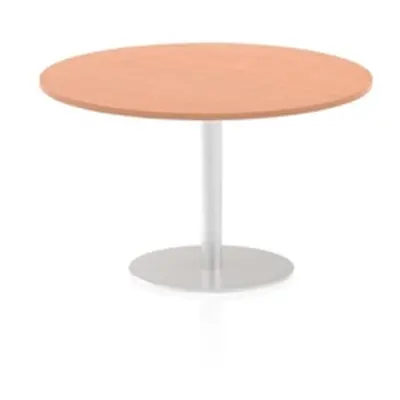 Italia 1200mm Poseur Round Table Beech Top 725mm High Leg