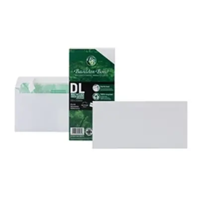 Basildon Bond DL Envelopes Wallet Peel and Seal 120gsm White Pack 100