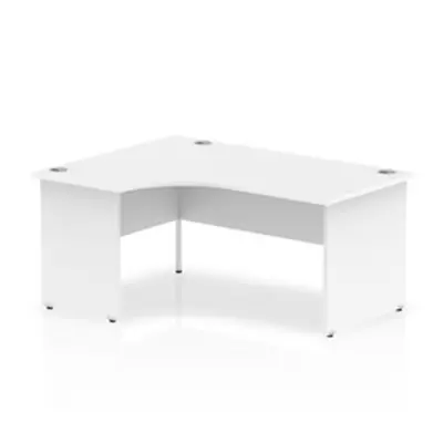 Impulse Panel End 1600 Left Hand Crescent Desk White - I00