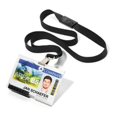 Durable PUSHBOX Lanyard ID Holder