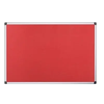 Bi-Office Aluminium Trim Felt Noticeboard 1200x900mm Red