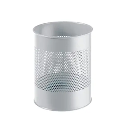 Durable Perforated Waste Bin 15L Grey