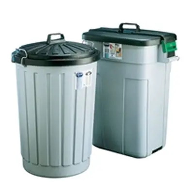 Dustbin Round with Lid plus Locking Clips 90 Litres