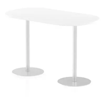 Italia 1800mm Poseur Boardroom Table White Top 1145mm High Leg