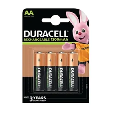 Duracell Rechargeable AA NiMH 1300mAh Batteries (4 Pack)