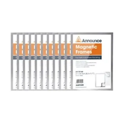 Announce Magnetic Frame A4 Silver (10 Pack)