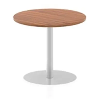 Italia 800mm Poseur Round Table Walnut Top 725mm High Leg