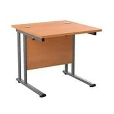 Allegro 800 X 800 Rectangular Workstation Cantilever Beech/Silver