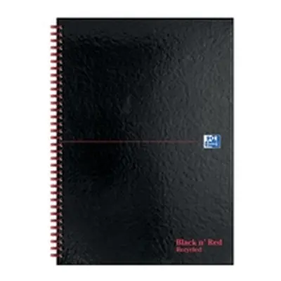 Black n Red Wirebound Glossy Hardback Notebook Ruled 140 Pages