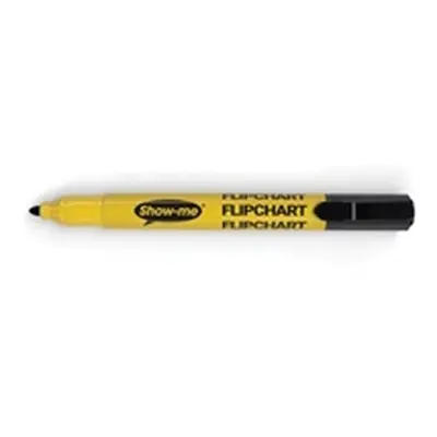 Show-me Flipchart Markers Black (Pack of 10) FCM10BK