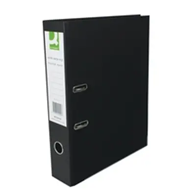 Q-Connect Lever Arch File Paperbacked Foolscap Black Pk 10 - KF20029