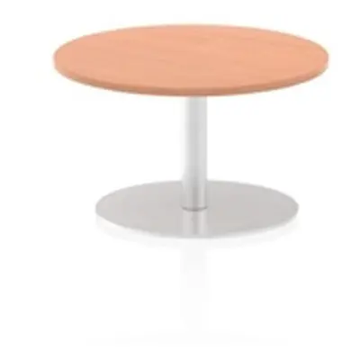 Italia 600mm Poseur Round Table Beech Top 475mm High Leg