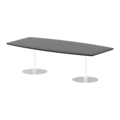 Italia 2400mm Poseur High Gloss Table Black Top 725mm High Leg