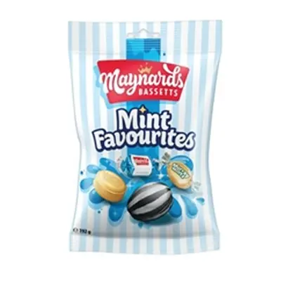 Maynards Bassetts Mint Favourites 192g (Pack of 12) 4262071