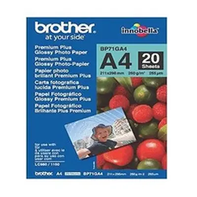 Brother BP71 Photo Paper Gloss A4 (20 Pack) BP71GA4