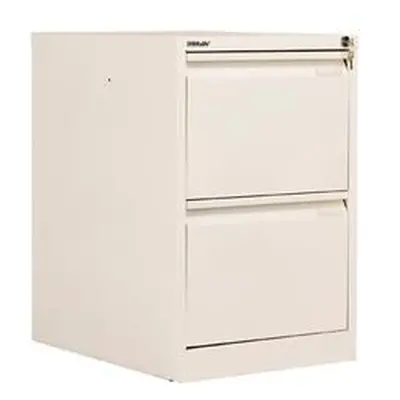 Bisley 2 drawer filing cabinet white - BS2E