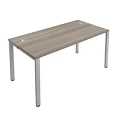 Cb 1 Person Bench 1600 X 800 Cable Port Grey Oak-Silver