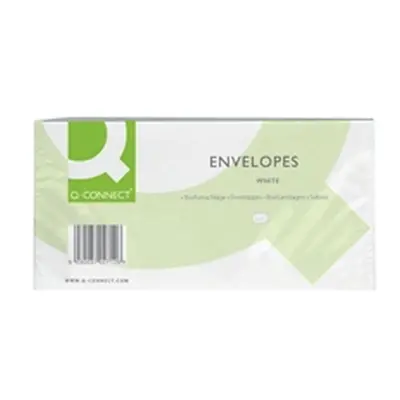 Q-Connect DL Envelopes Window Peel/Seal 100gsm White Pk 500- KF03000