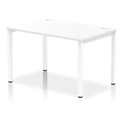 Impulse Bench Single Row 1200 White Frame Office Bench Desk White