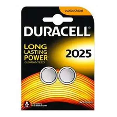 Duracell DL2025 (3V) Lithium Button Battery (Pack of 2) - DL2025B2