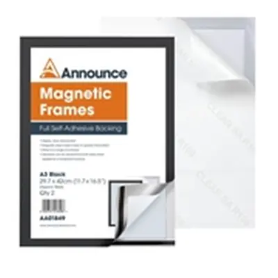 Announce Magnetic Frame A3 Black (2 Pack) AA01849