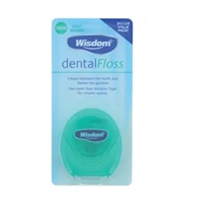 Wisdom Dental Floss Waxed Mint 100m (Pack of 12) TOWIS043