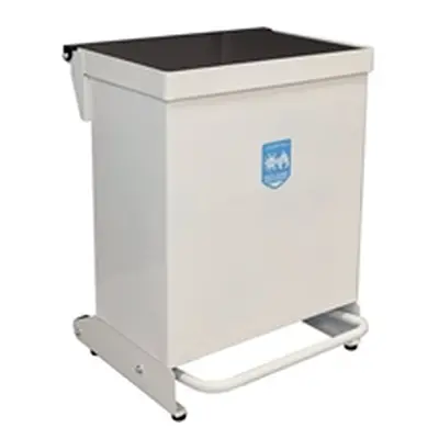 Fire Retardant Steel Sackholder White Body with Black Lid 42L 410365