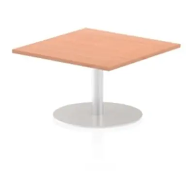 Italia 800mm Poseur Square Table Beech Top 475mm High Leg