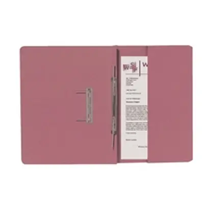 Exacompta Guildhall Transfer Spiral Pocket File Foolscap Pink Pack 25