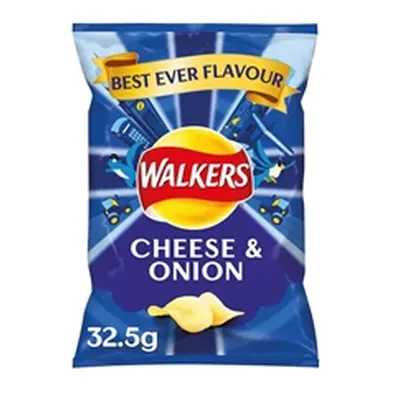 Walkers Cheese and Onion Crisps 32.5g (32 pack) 121796