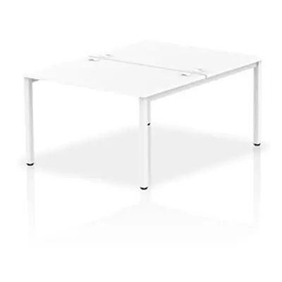 Impulse Bench B2B 2 Person 1200 White Frame Office Bench Desk White