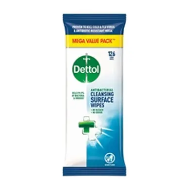 Dettol Antibacterial Cleansing Wipes (Pack of 126) 3189500S