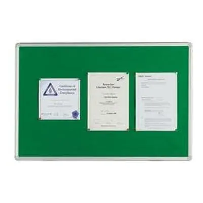 Q-Connect Aluminium Frame Felt Noticeboard 900x600mm Green - KF26063