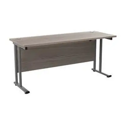 Allegro 1600x600 Cantilever Workstation-Grey Oak/Silver/TWU1660RECGOSV