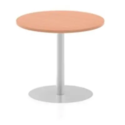 Italia 800mm Poseur Round Table Beech Top 725mm High Leg