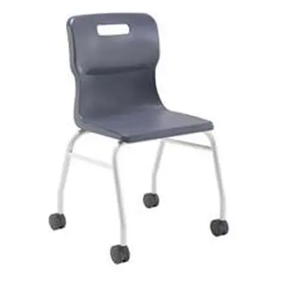 Titan Move 4 Leg Chair With Castors - Charcoal - T301-C