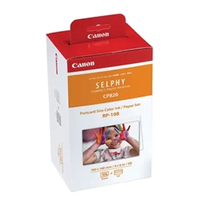 Canon RP-108 Colour Ink + 108 Sheets 100x148mm Paper Set 8568B001