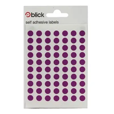 Blick Coloured Labels in Bags Round 8mm Dia 490 Per Bag - RS003052