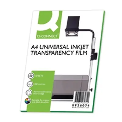 Q-Connect Inkjet Over Head Projector Film (Pack of 50) Ref KF26074